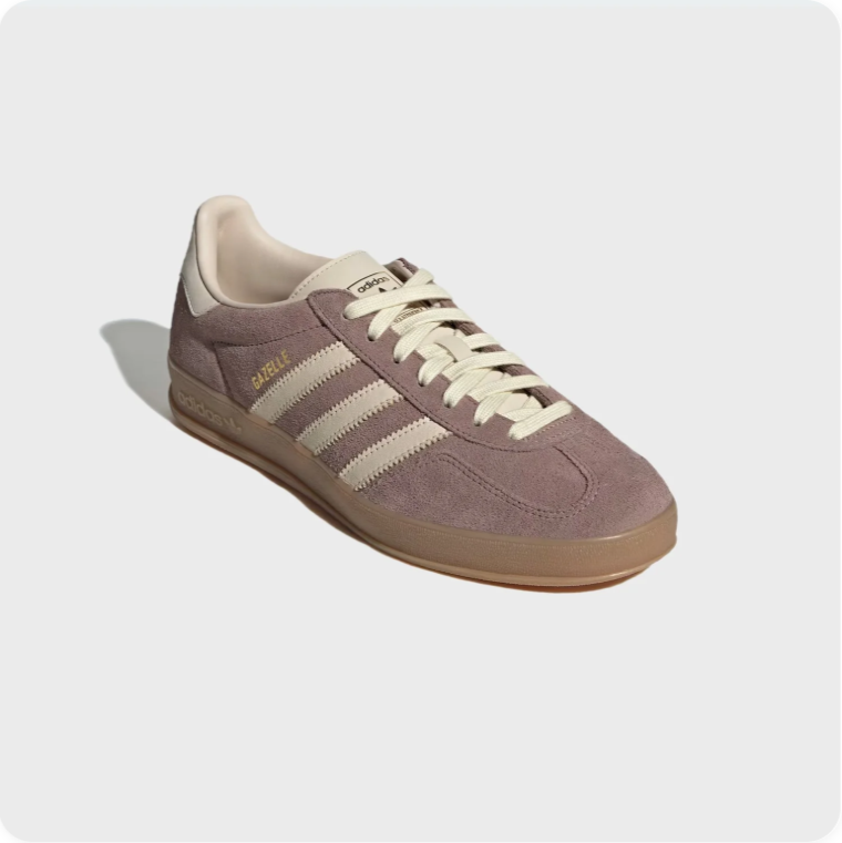 Adidas Gazelle Indoor Sneakers – Taupe / Cream / Gum