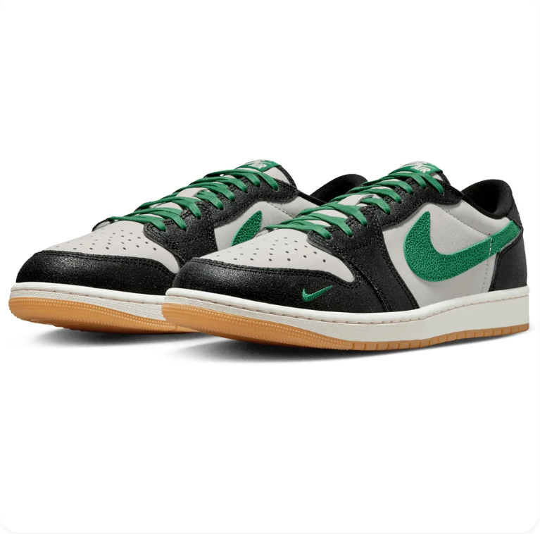 Air Jordan 1 Low OG – Black / Lucky Green / Neutral Grey
