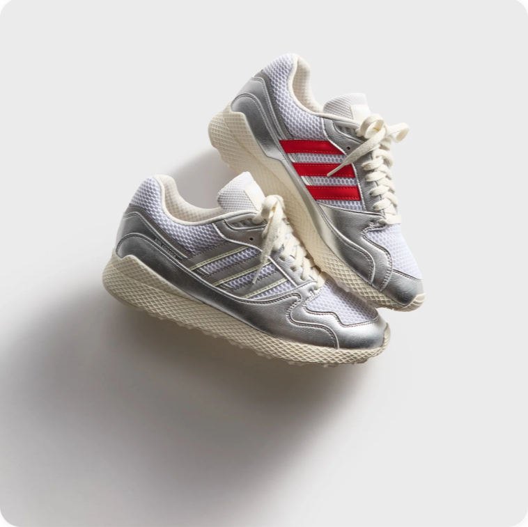 Adidas Torsion Comp Sneakers – Metallic Silver / Cream