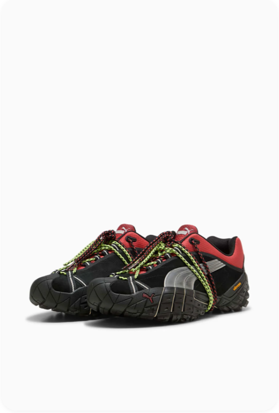 Puma Mostro Sneakers – Black / Coral Red / Neon Green