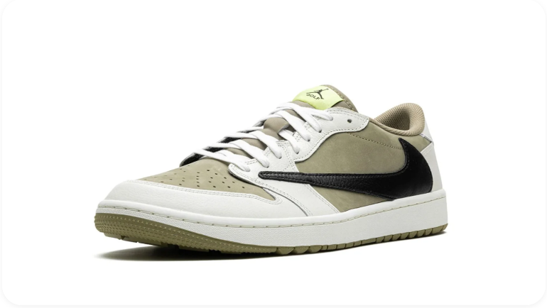 Air Jordan 1 Low Golf – White / Khaki / Black / Olive