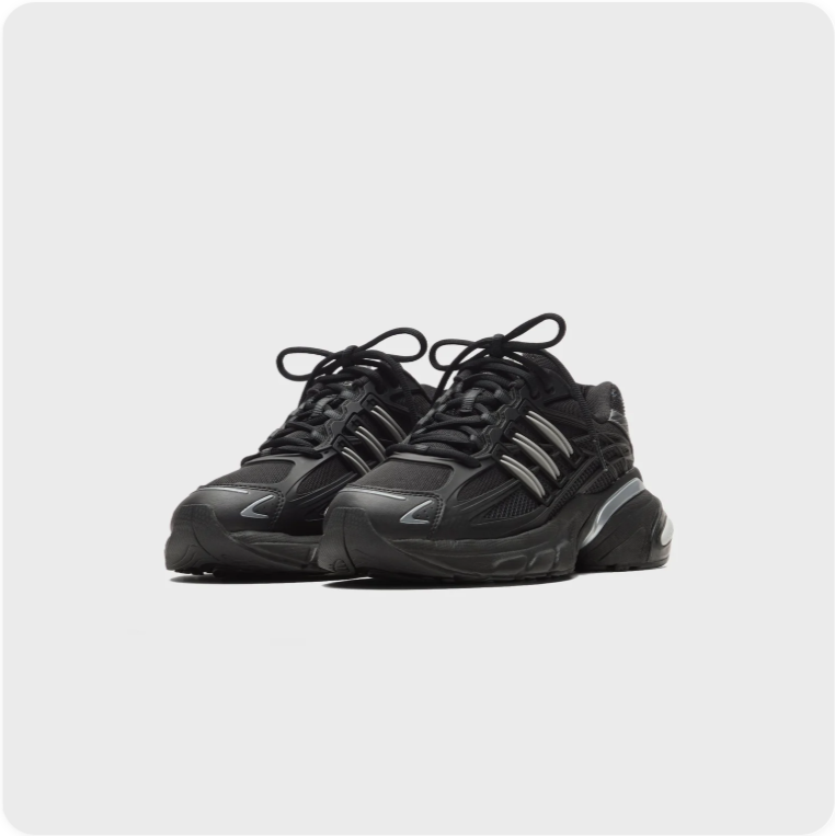 Adidas Spiritain 2000 Triple Black Silver - front pair view