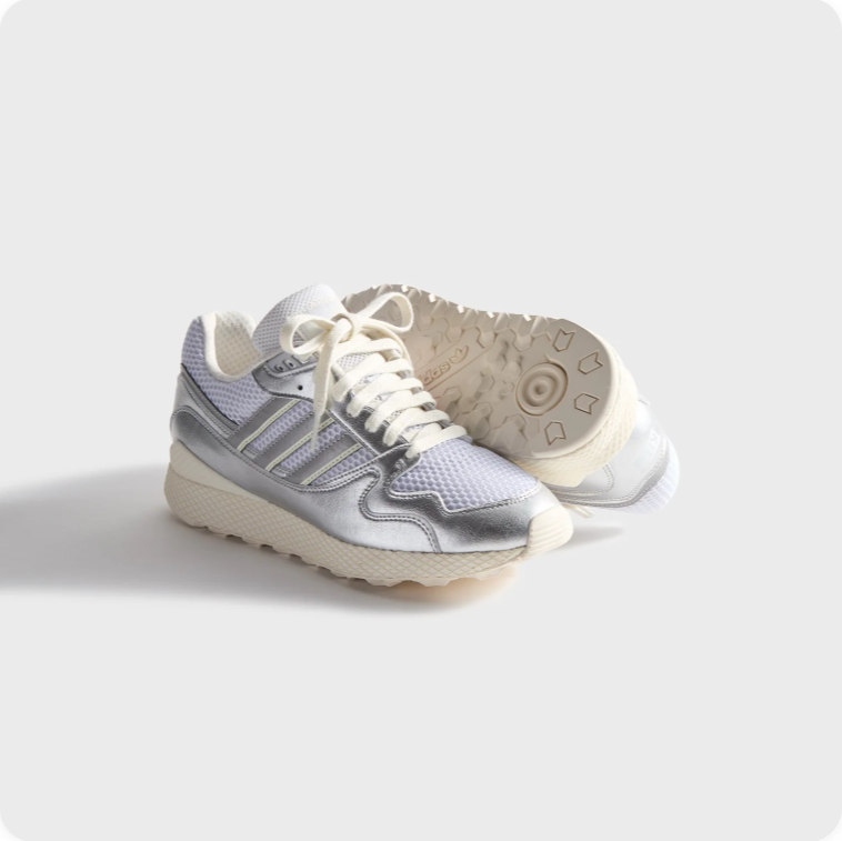 Adidas Torsion Comp Sneakers – Metallic Silver / Cream