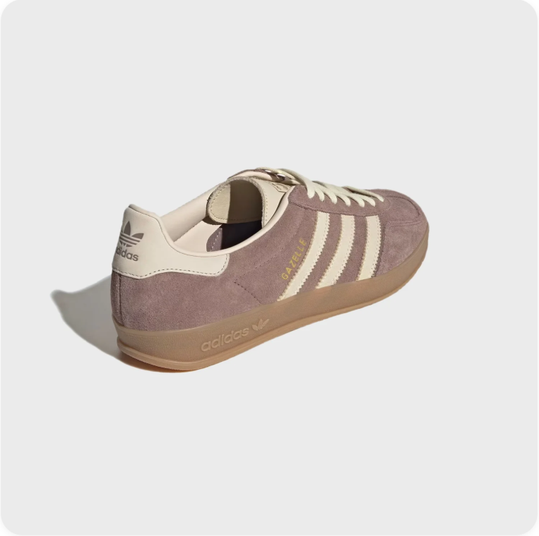 Adidas Gazelle Indoor Sneakers – Taupe / Cream / Gum