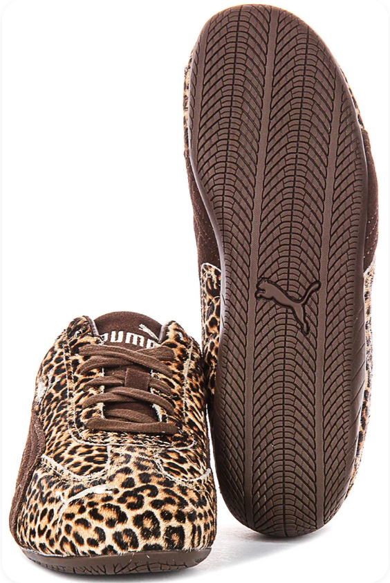Puma Speedcat OG Sneakers – Leopard Print / Haircalf / Dark Brown