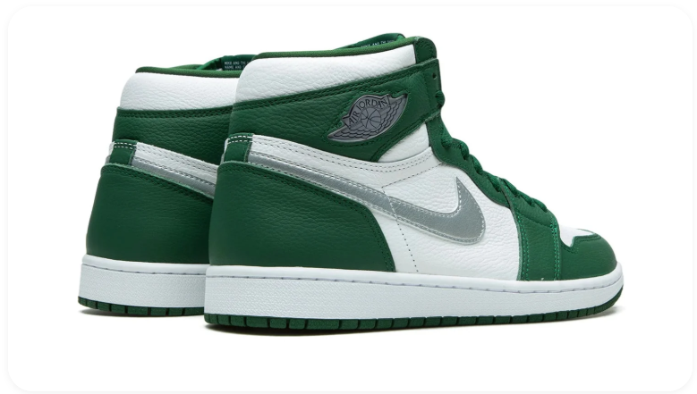 Air Jordan 1 Retro High OG – Gorge Green / Metallic Silver / White