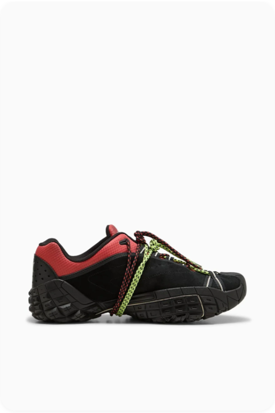 Puma Mostro Sneakers – Black / Coral Red / Neon Green
