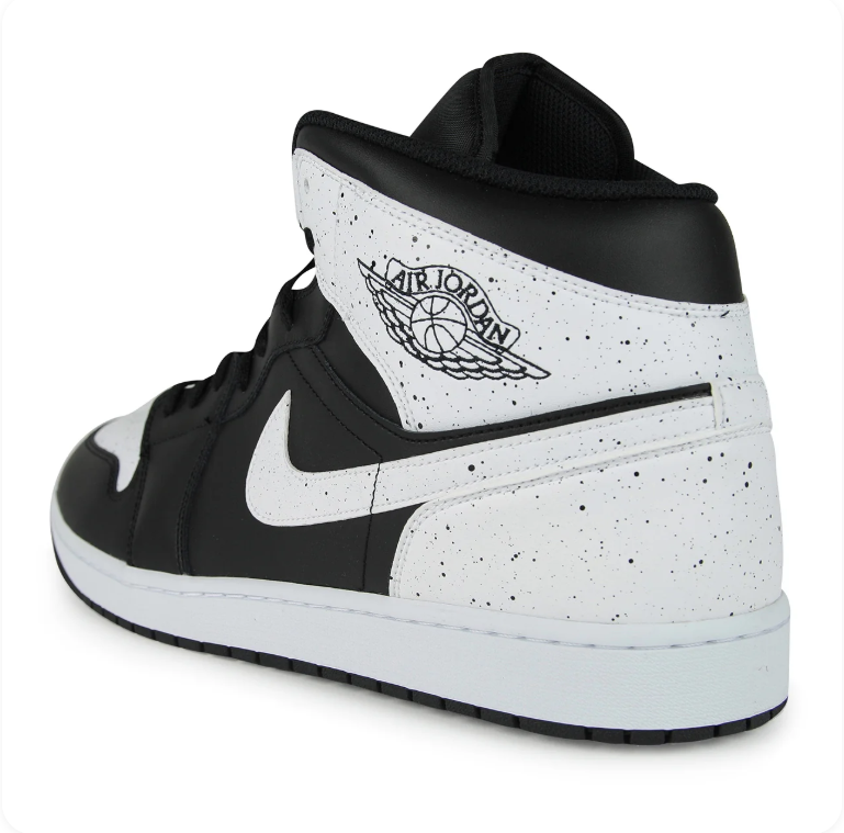 Air Jordan 1 Mid SE – Black / White Speckle
