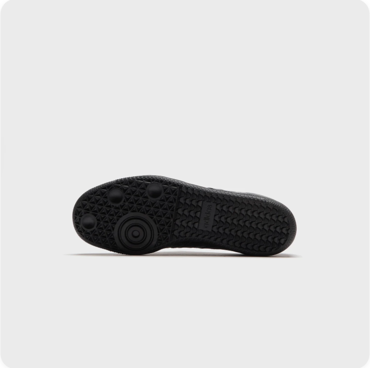 Adidas Samba Sneakers – Triple Black Reptile Embossed Leather & Gold