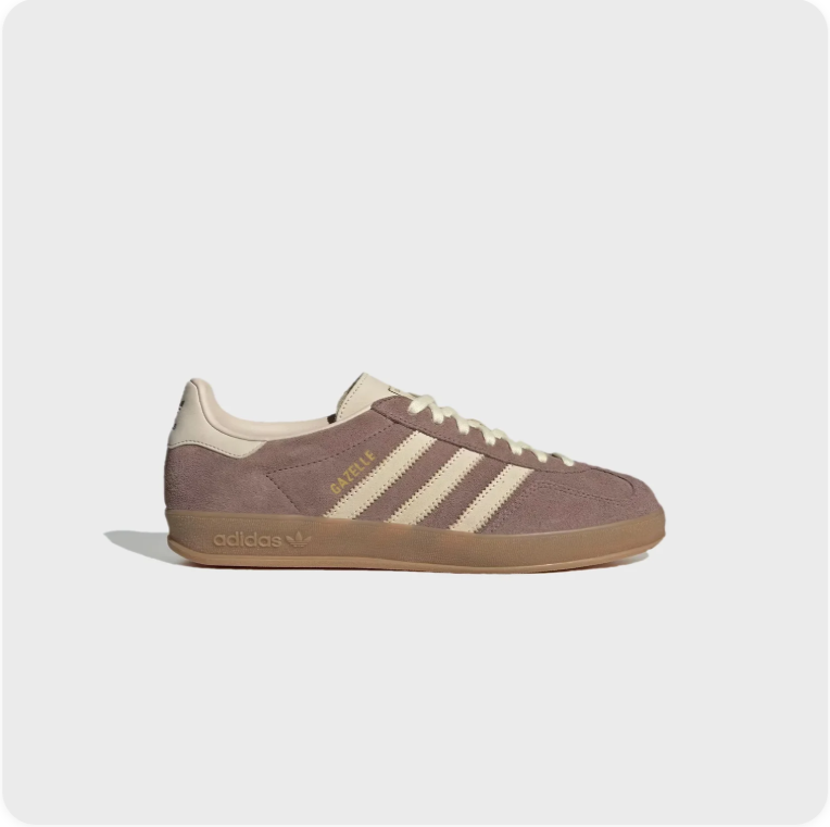 Adidas Gazelle Indoor Sneakers – Taupe / Cream / Gum