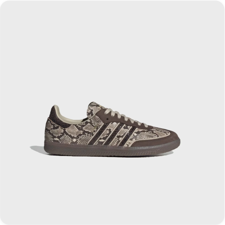 Adidas Samba OG Sneakers – Snakeskin Print / Brown / Beige