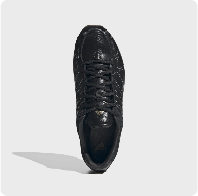 Adidas Tunit Sneakers – Black Leather / Iridescent Stitch / Gum