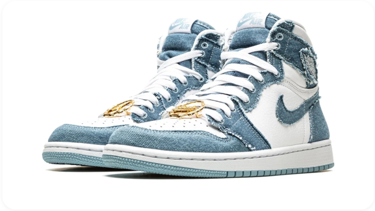 Air Jordan 1 Retro High OG – "Denim" (Blue / White / Gold)