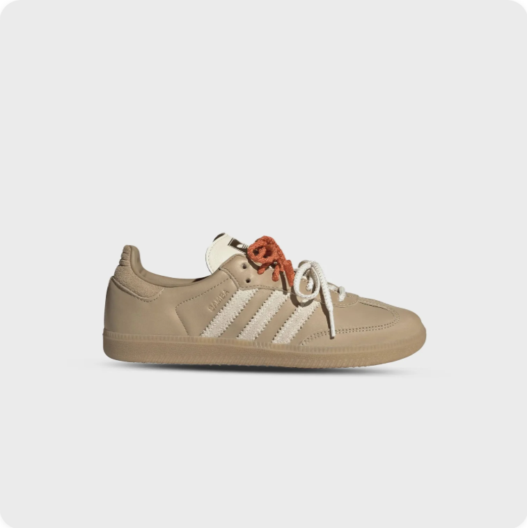 Adidas Samba OG Sneakers – Khaki / Cream / Terracotta Dual Lace