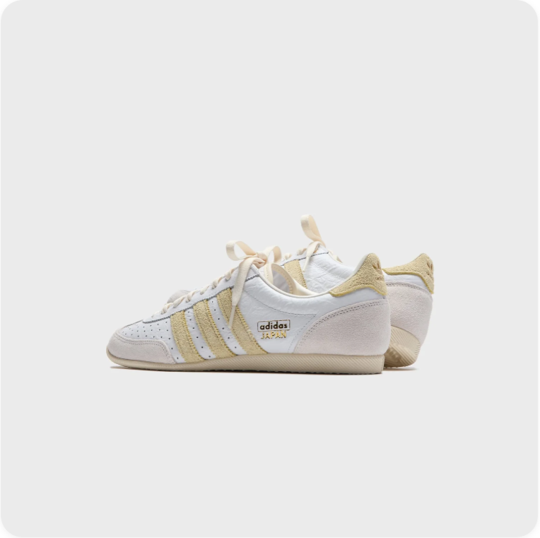 Adidas Japan Sneakers – White / Pale Gold / Cream