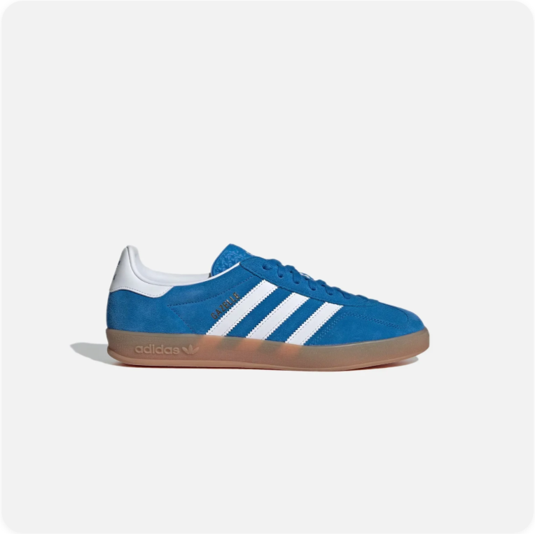 Adidas Gazelle Indoor Sneakers – Royal Blue / White / Gum