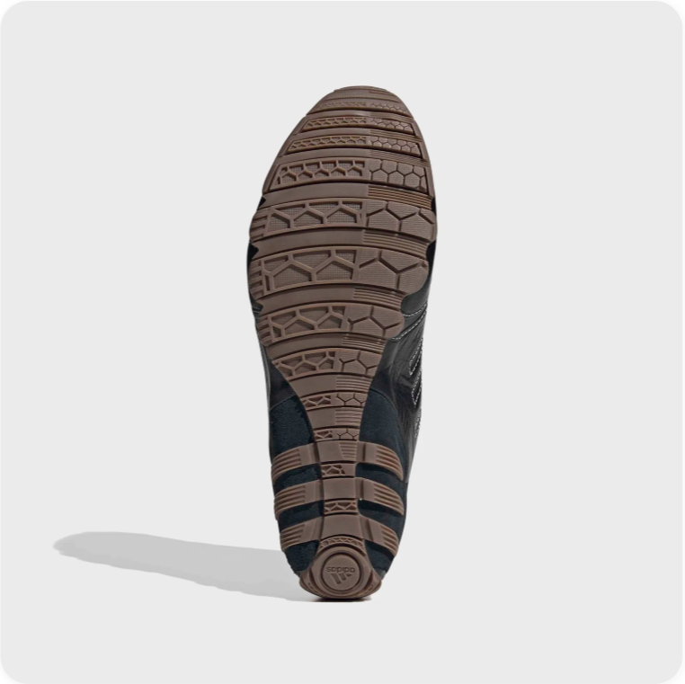 Adidas Tunit Sneakers – Black Leather / Iridescent Stitch / Gum
