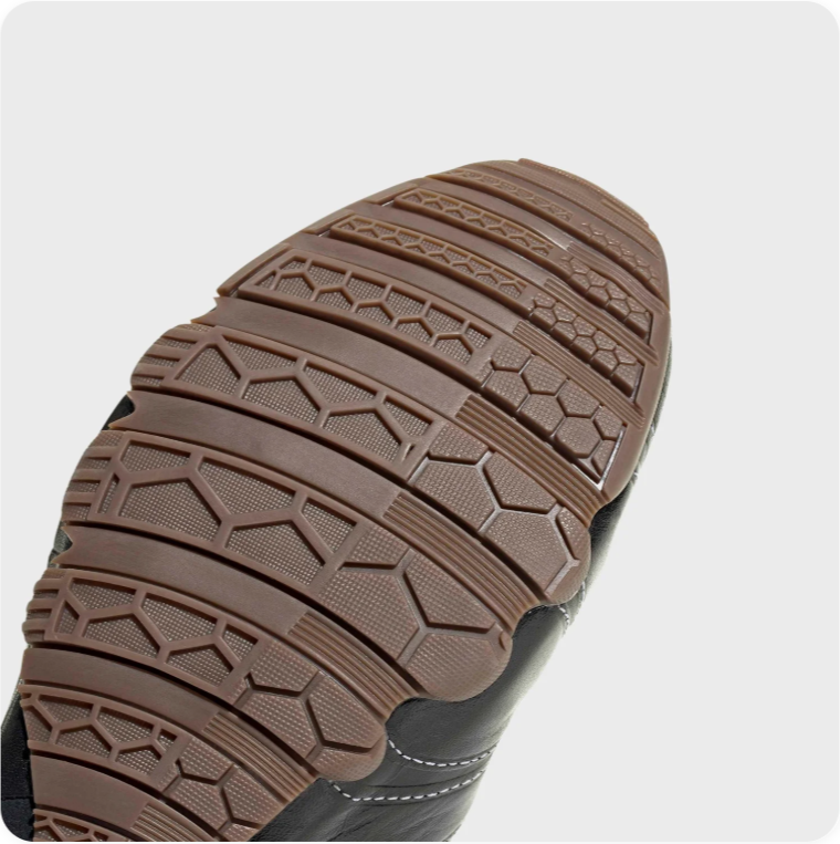 Adidas Tunit Sneakers – Black Leather / Iridescent Stitch / Gum