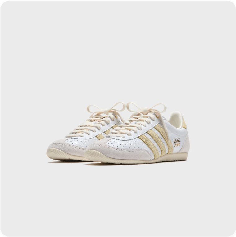 Adidas Japan Sneakers – White / Pale Gold / Cream