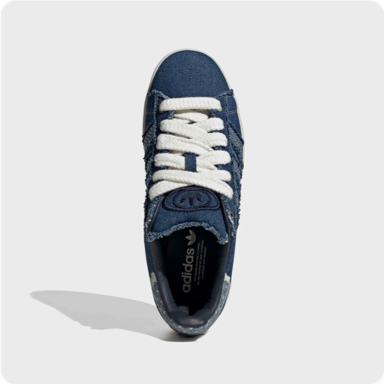 Adidas Campus 00s Sneakers – Distressed Denim Blue / White / Gum