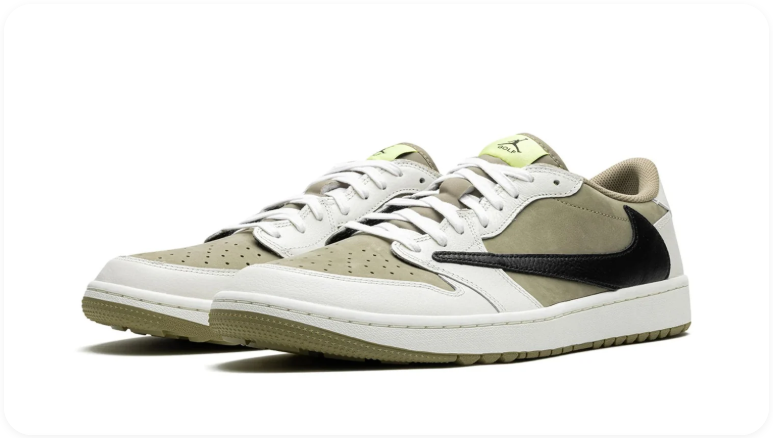 Air Jordan 1 Low Golf – White / Khaki / Black / Olive