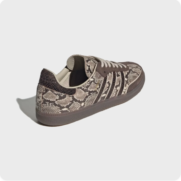 Adidas Samba OG Sneakers – Snakeskin Print / Brown / Beige