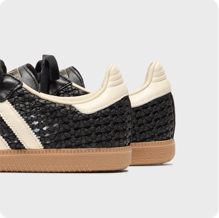 Adidas Samba OG Sneakers – Black Woven Leather / Cream / Gum