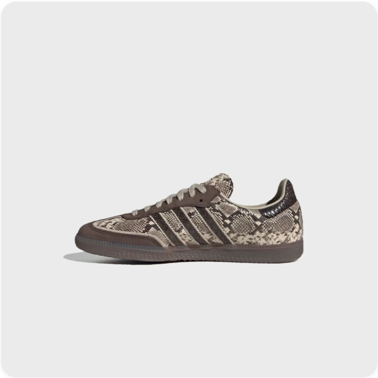 Adidas Samba OG Sneakers – Snakeskin Print / Brown / Beige