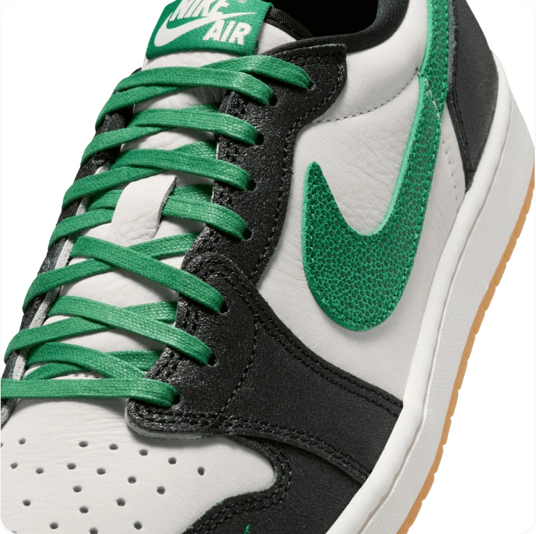 Air Jordan 1 Low OG – Black / Lucky Green / Neutral Grey