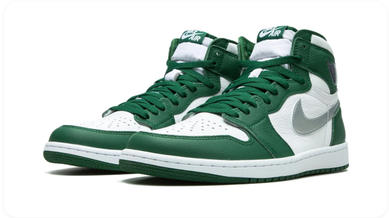 Air Jordan 1 Retro High OG – Gorge Green / Metallic Silver / White