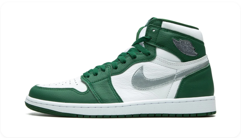 Air Jordan 1 Retro High OG – Gorge Green / Metallic Silver / White