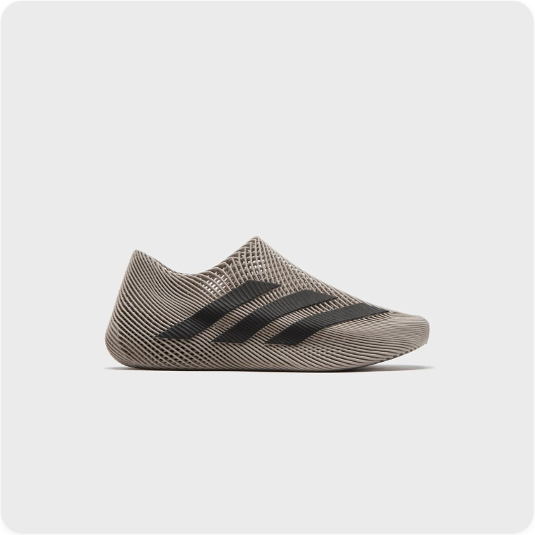 Adidas Adifom TRXN Taupe Black - side view showing 3D lattice foam construction