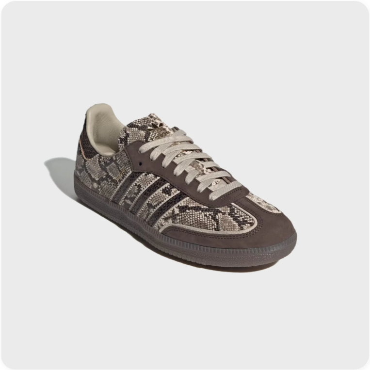 Adidas Samba OG Sneakers – Snakeskin Print / Brown / Beige